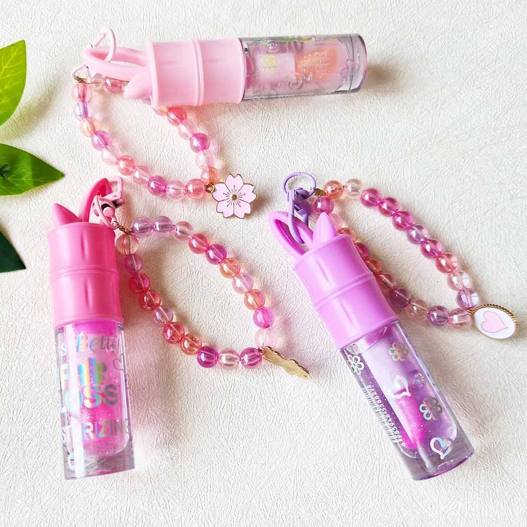 Cute Bunny Theme Lip Magic Gloss with Charm Handle