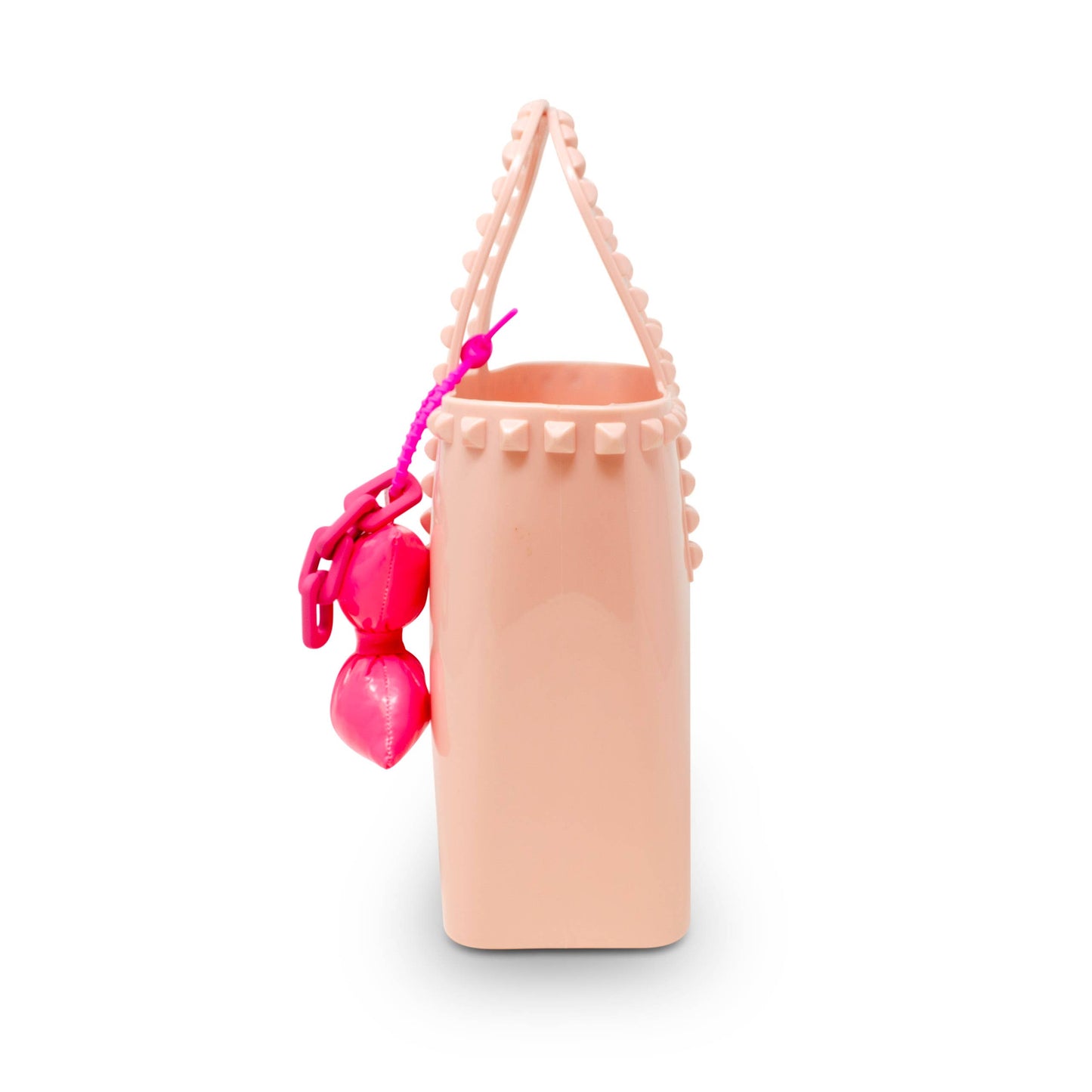 Jumbo Jelly Stud Tote w/ Puffy Bow Charm