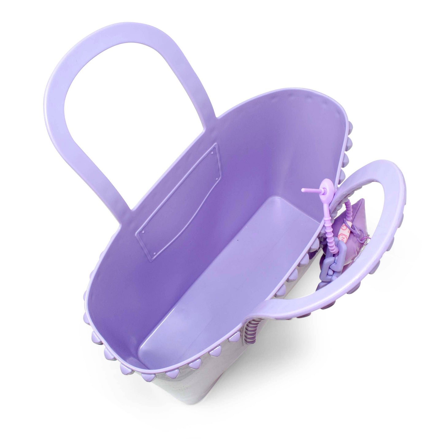 Jumbo Jelly Stud Tote w/ Puffy Bow Charm