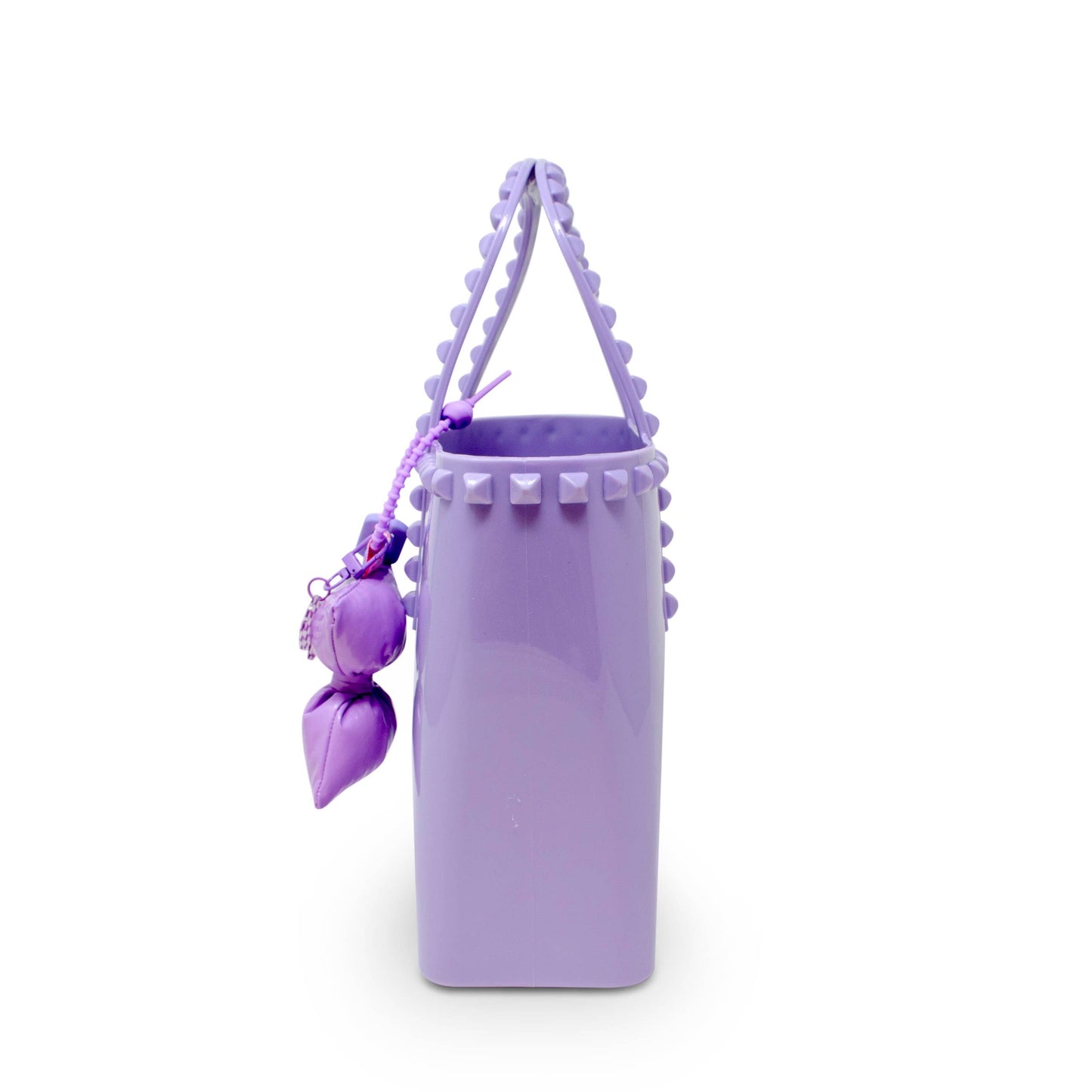 Jumbo Jelly Stud Tote w/ Puffy Bow Charm
