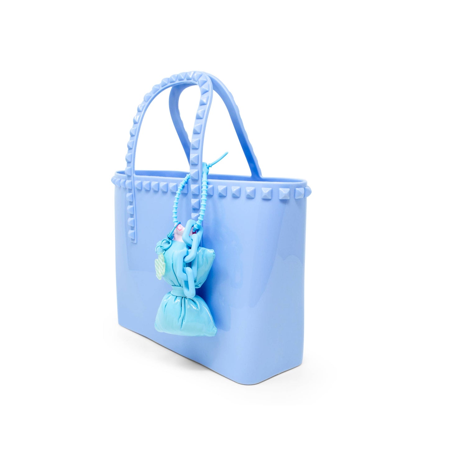 Jumbo Jelly Stud Tote w/ Puffy Bow Charm