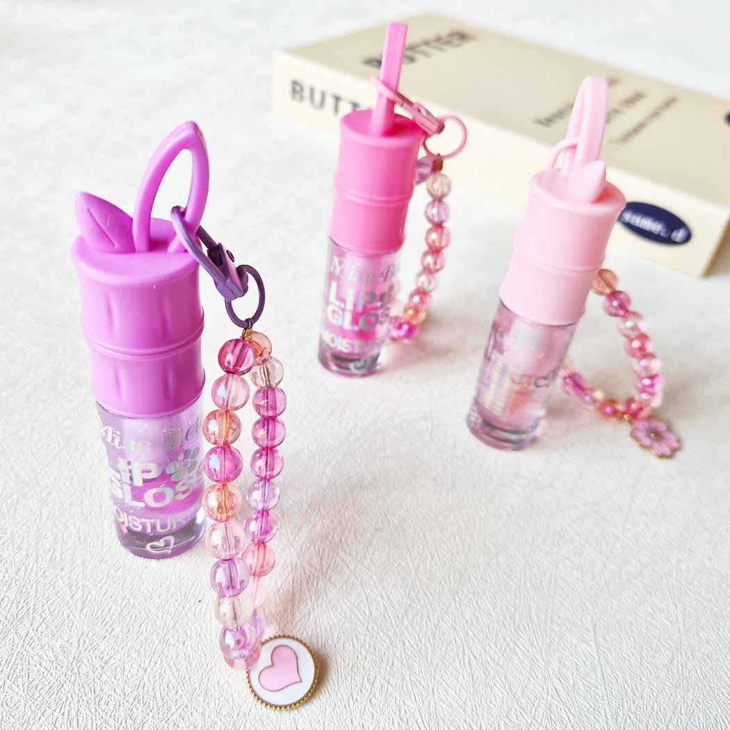 Cute Bunny Theme Lip Magic Gloss with Charm Handle