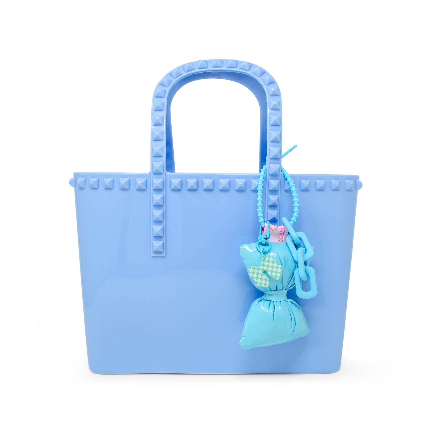 Jumbo Jelly Stud Tote w/ Puffy Bow Charm