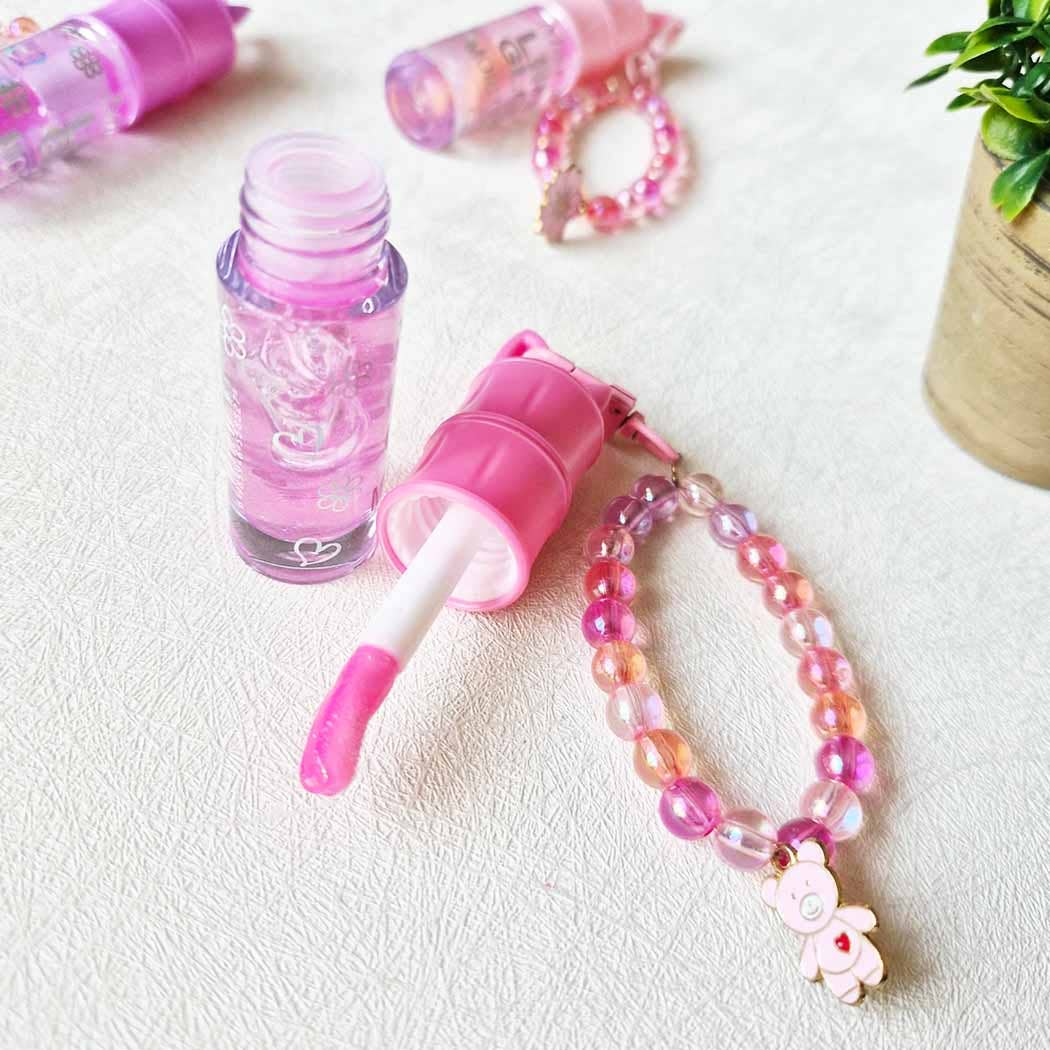 Cute Bunny Theme Lip Magic Gloss with Charm Handle
