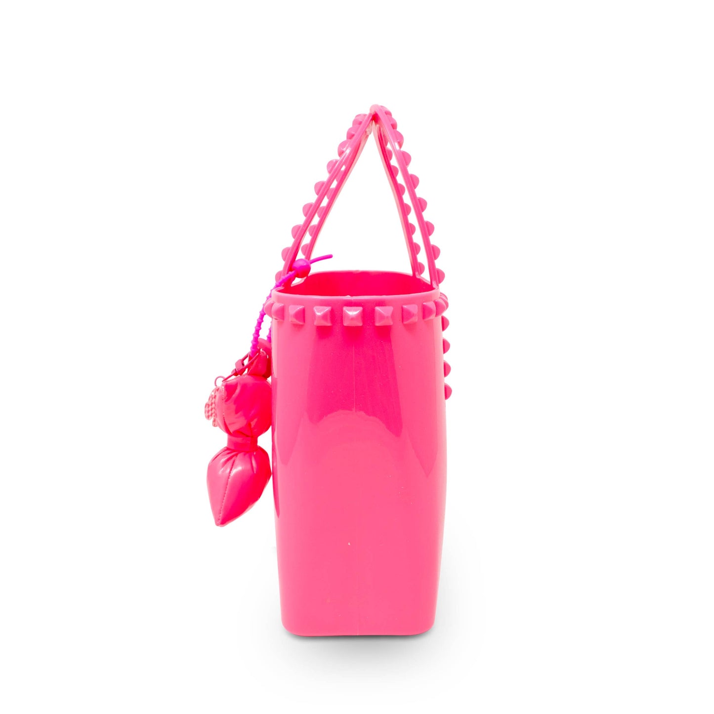 Jumbo Jelly Stud Tote w/ Puffy Bow Charm