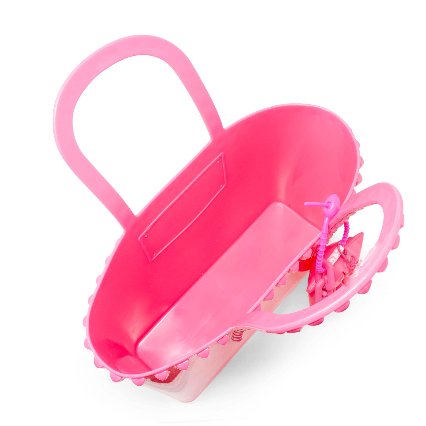 Jumbo Jelly Stud Tote w/ Puffy Bow Charm