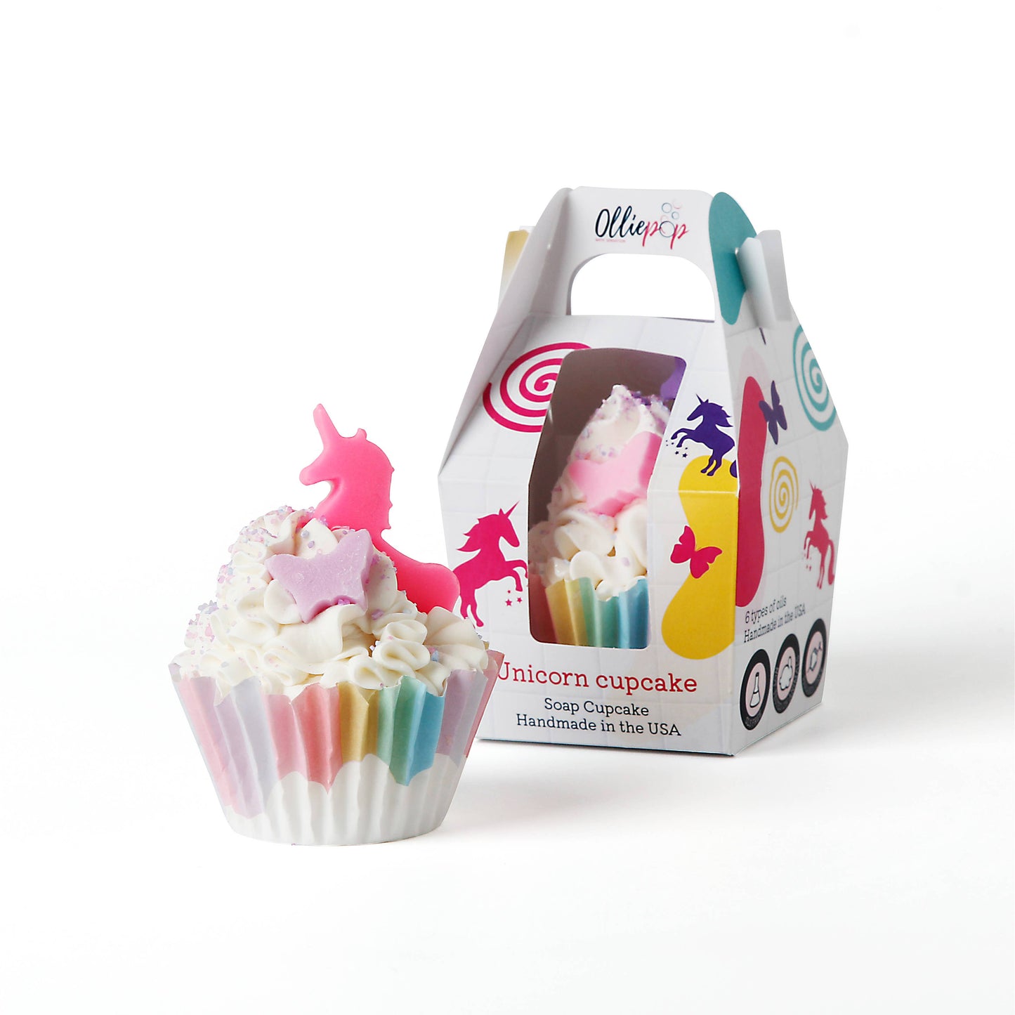 Handmade Unicorn Cupcake Soap